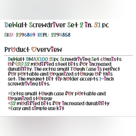 DEWALT 31-Piece Screwdriving Bit Set - Black and Yellow - Picture 6 of 7